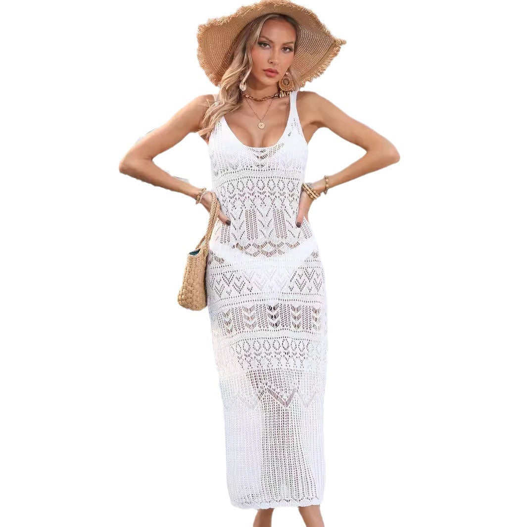 Robe maxi en crochet bohémien pour femmes Chic und Stil