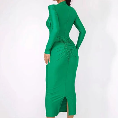 Robes Maxi élégantes et ajustées pour femmes avec un design drapé raffiné Chic und Stil