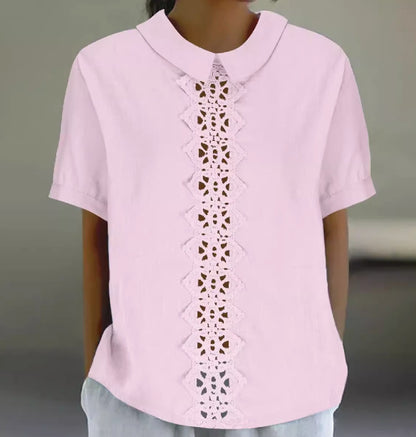 Ladies Light Lace Panel Blouse Chic and Style