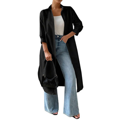 Robe longue à boutons pour femmes Chic und Stil
