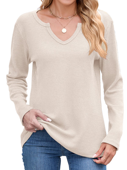 Chemise à manches longues en structure gaufrée Chic und Stil pour femmes