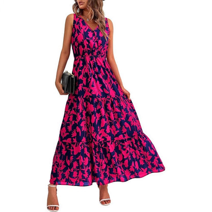 Robe maxi femme avec des appliques florales et des bretelles étroites Chic und Stil