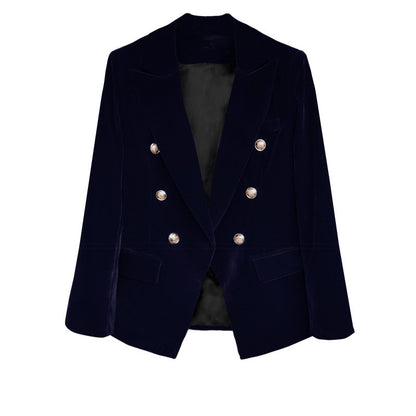 Veste en velours à double boutonnage pour femmes Chic und Stil