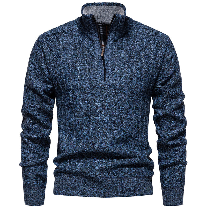 Pull homme avec col montant et fermeture éclair Chic und Stil