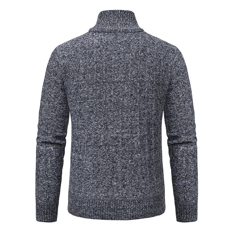 Hommes pull en tricot élégant avec demi-fermeture éclair Chic und Stil