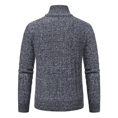 Hommes pull en tricot élégant avec demi-fermeture éclair Chic und Stil