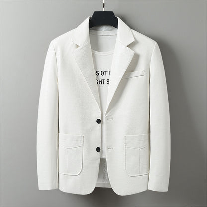 Dames Élégante Veste en Similicuir avec Design Texturé Chic und Stil