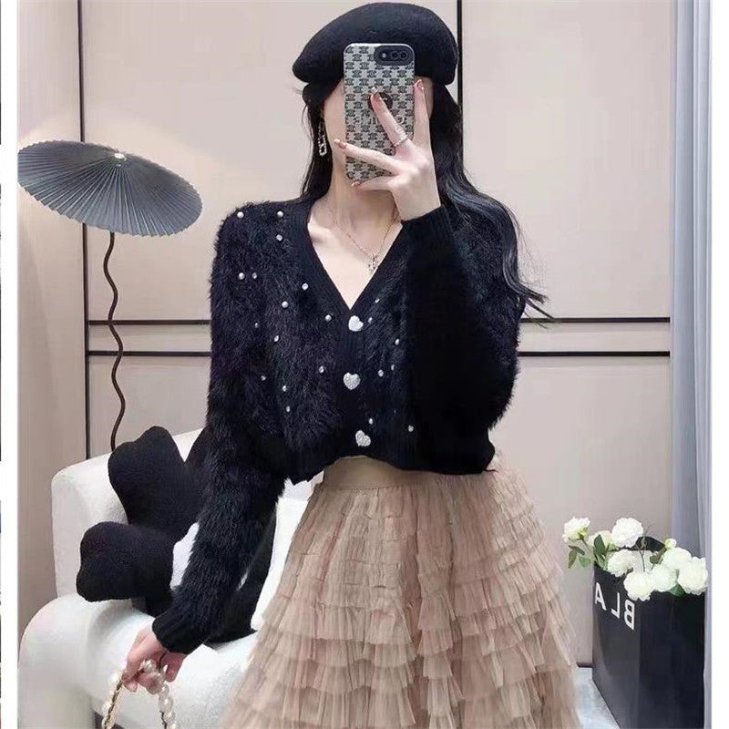 Dames pull-over douillet avec des accents scintillants et une coupe à la mode Chic und Stil