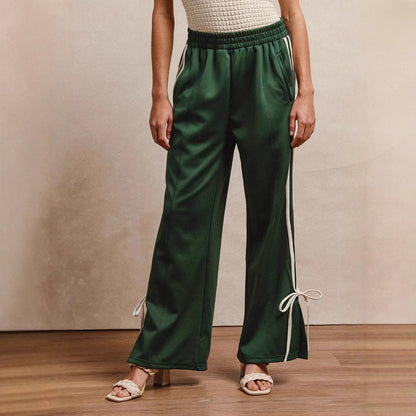 Chic and Stylish Women's Athletic Leisure Pants with Side Straps