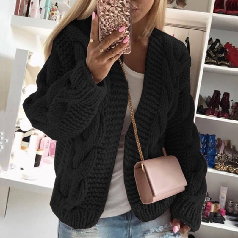 Dames cardigan avec un design de tresse frappant et une coupe oversized Chic und Stil