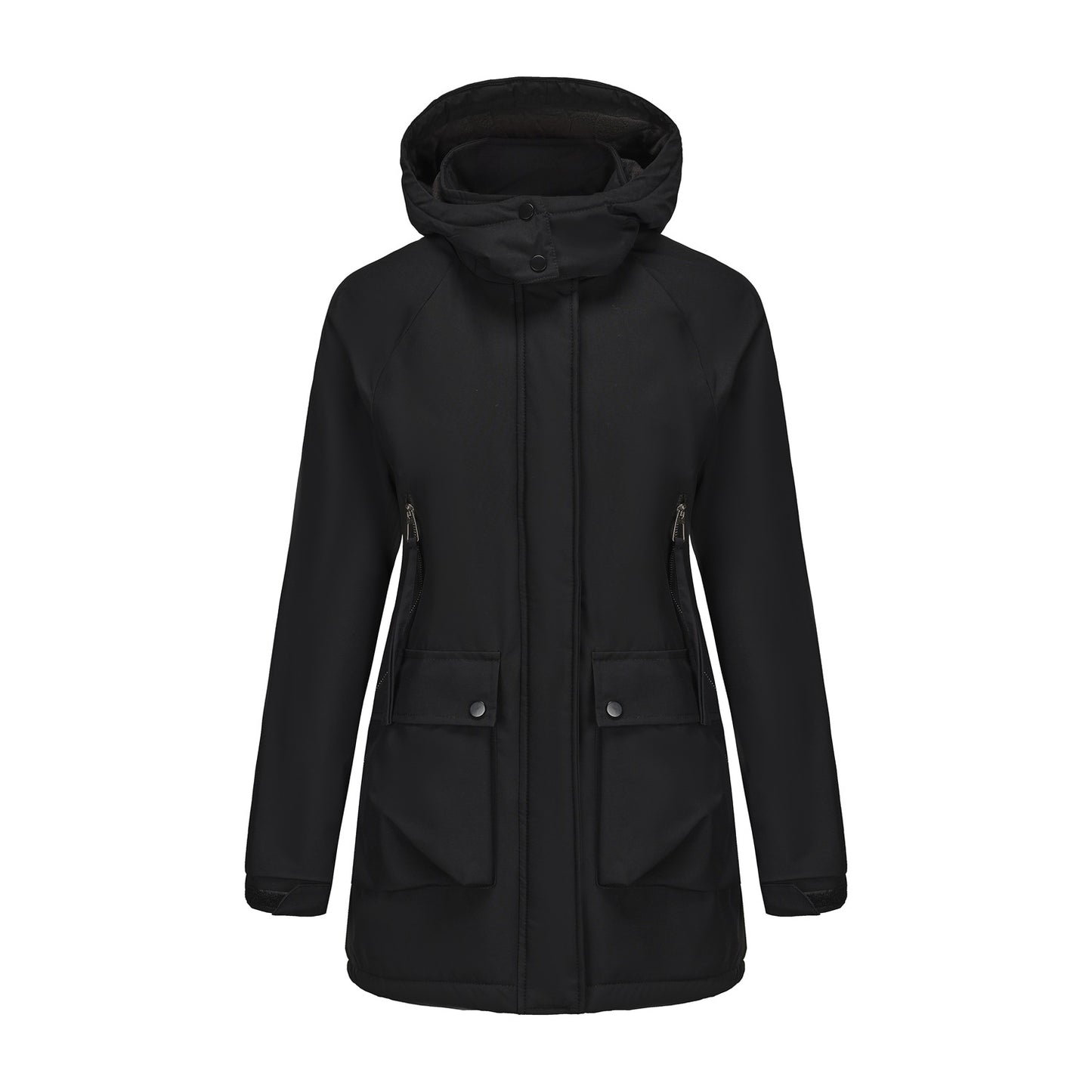 Functional jacket for women with removable hood and practical pockets Chic and Style
