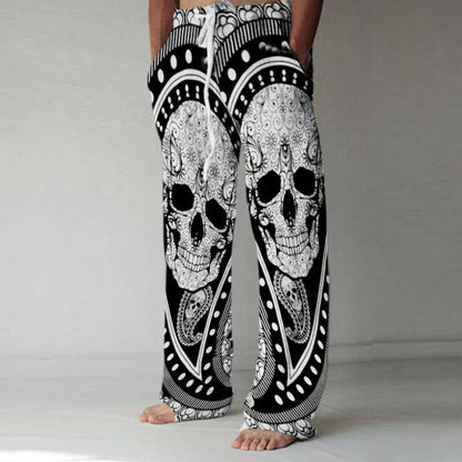 Airy summer pants for women with a modern leaf design Chic und Stil