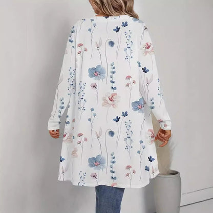 Dame cardigan à motif floral avec coupe ample Chic und Stil