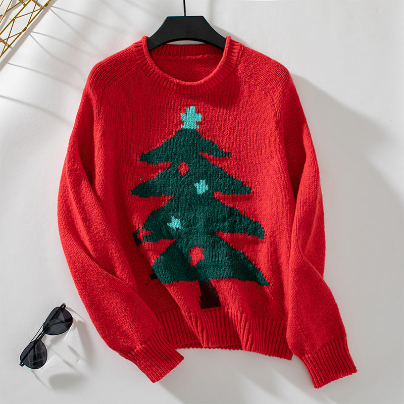 Pull femme avec motif de sapin de Noël festif Chic und Stil