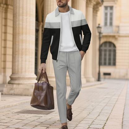 Sport leisure suit for men with a stylish zip-up jacket and comfortable pants Chic und Stil