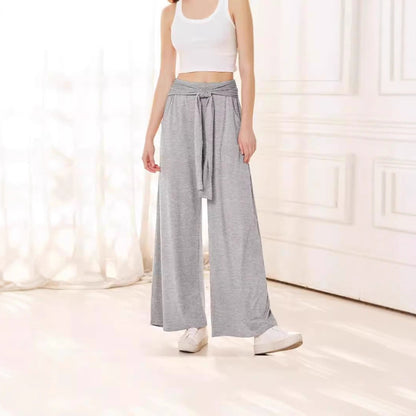 Women Comfortable and Stylish Wide Leg Pants with Waist Belt Chic and Style