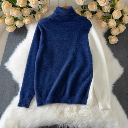 Femmes Pull chic avec col montant et boutons élégants Chic und Stil