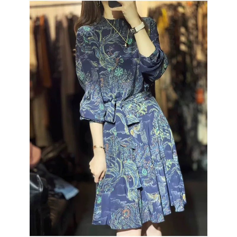 Robe portefeuille imprimée florale pour femmes avec ceinture Chic und Stil