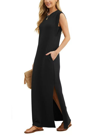 Robe maxi confortable pour femmes en matériau doux avec une coupe étroite Chic und Stil