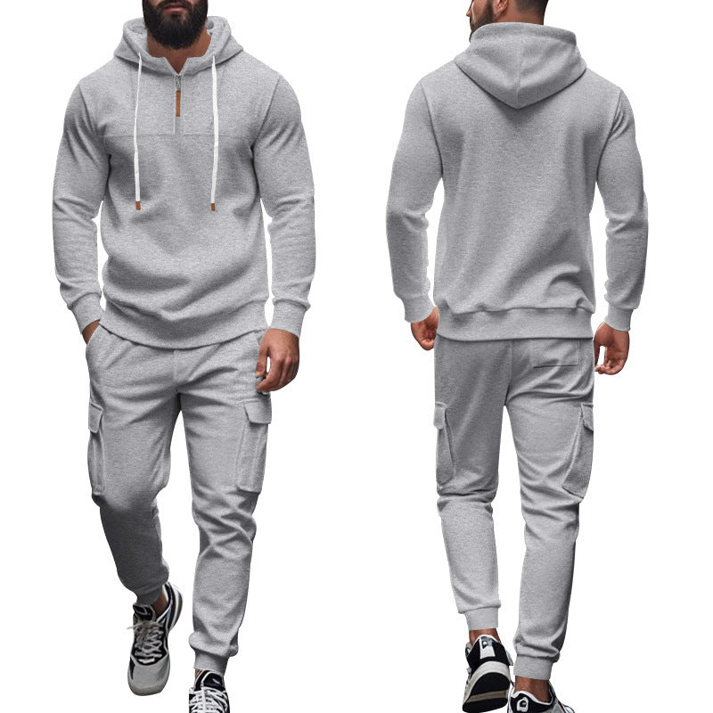 Men's chic and stylish athletic hoodie and cargo pants