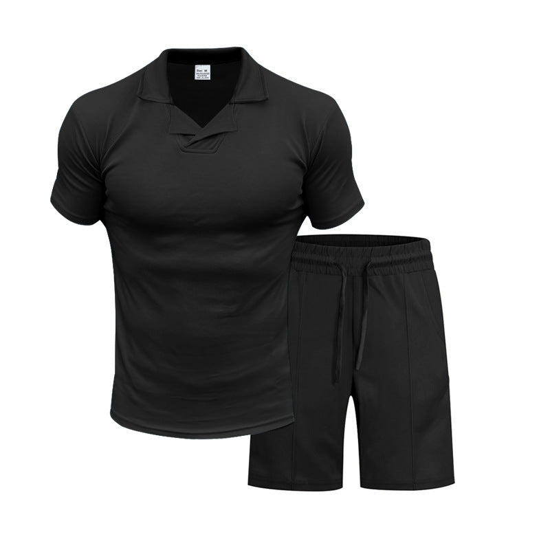 Ensemble sportif pour hommes à manches courtes avec coupe confortable et shorts élastiques Chic und Stil