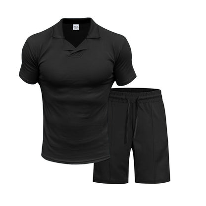 Ensemble sportif pour hommes à manches courtes avec coupe confortable et shorts élastiques Chic und Stil