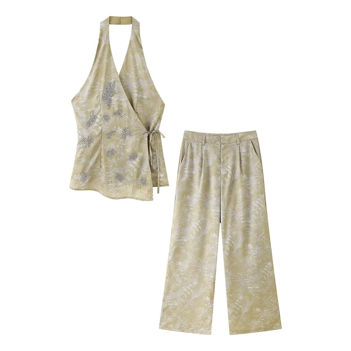 Women's Palazzo Pants with Floral Pattern and Elegant Cut Chic and Style