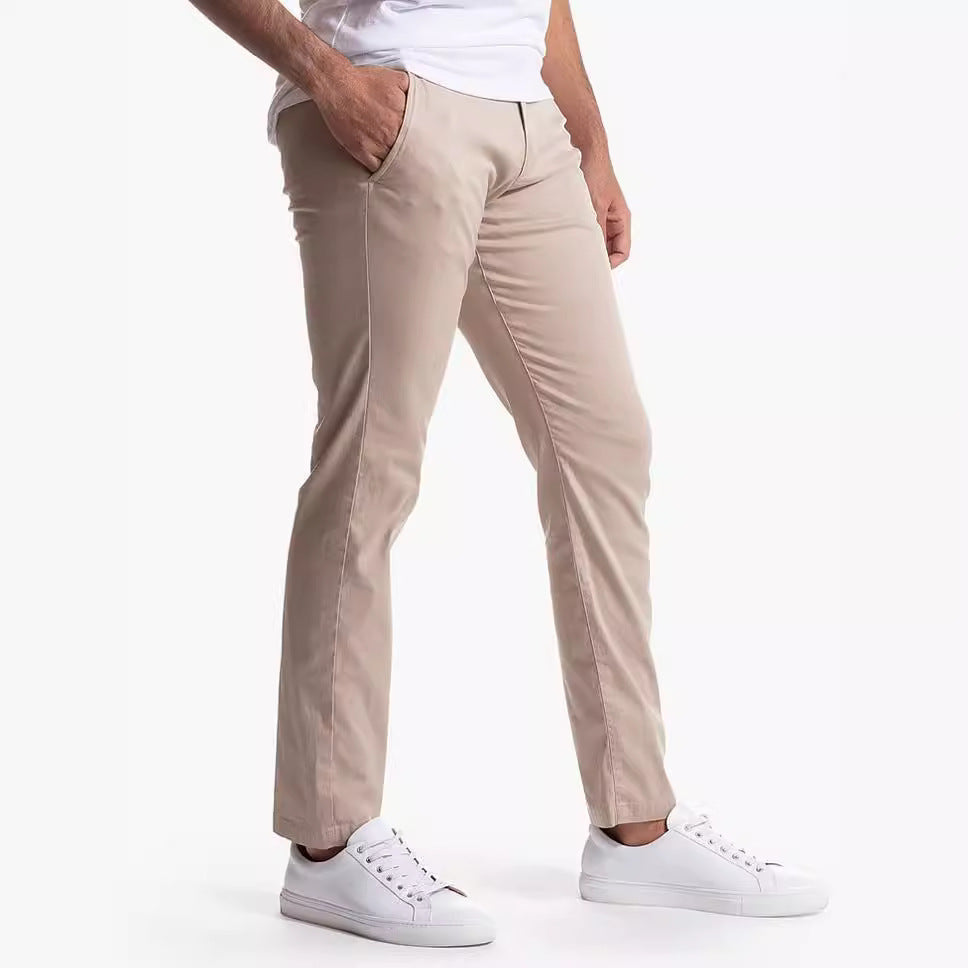 Comfortable chino pants for men with a modern cut and elastic waistband Chic and Style