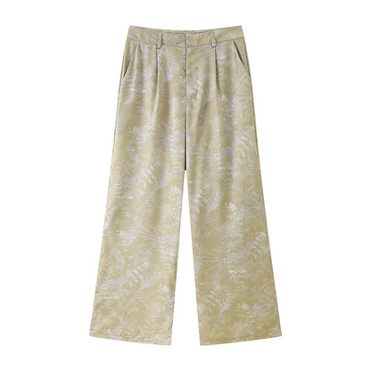 Women's Palazzo Pants with Floral Pattern and Elegant Cut Chic and Style