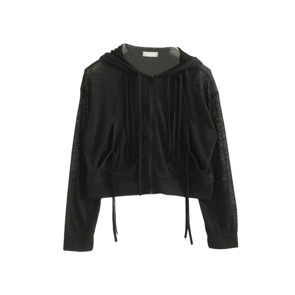 Veste à capuche cropped tendance pour femmes avec une fermeture éclair pratique Chic & Stil