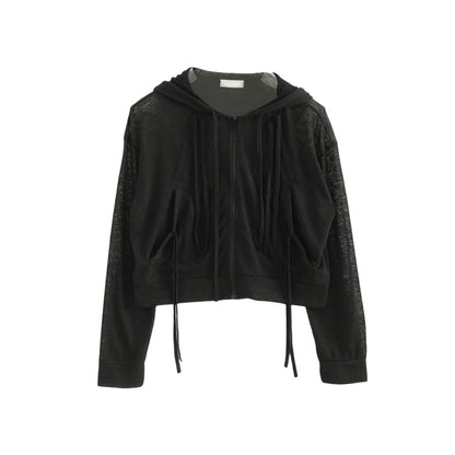 Veste à capuche cropped tendance pour femmes avec une fermeture éclair pratique Chic & Stil