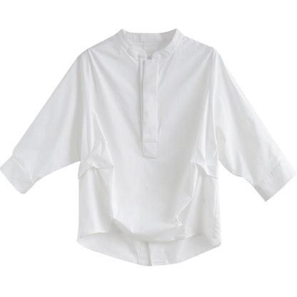 Chemisier ample à col mandarin pour femmes Chic und Stil