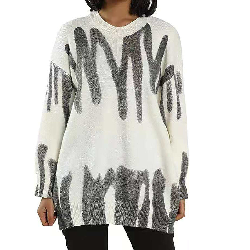 Dames pull oversized à la mode avec dégradé de couleurs unique Chic und Stil