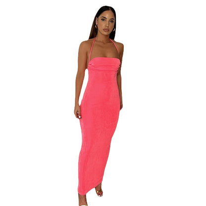 Dames Élégant Robe d'été Drapée Chic und Stil