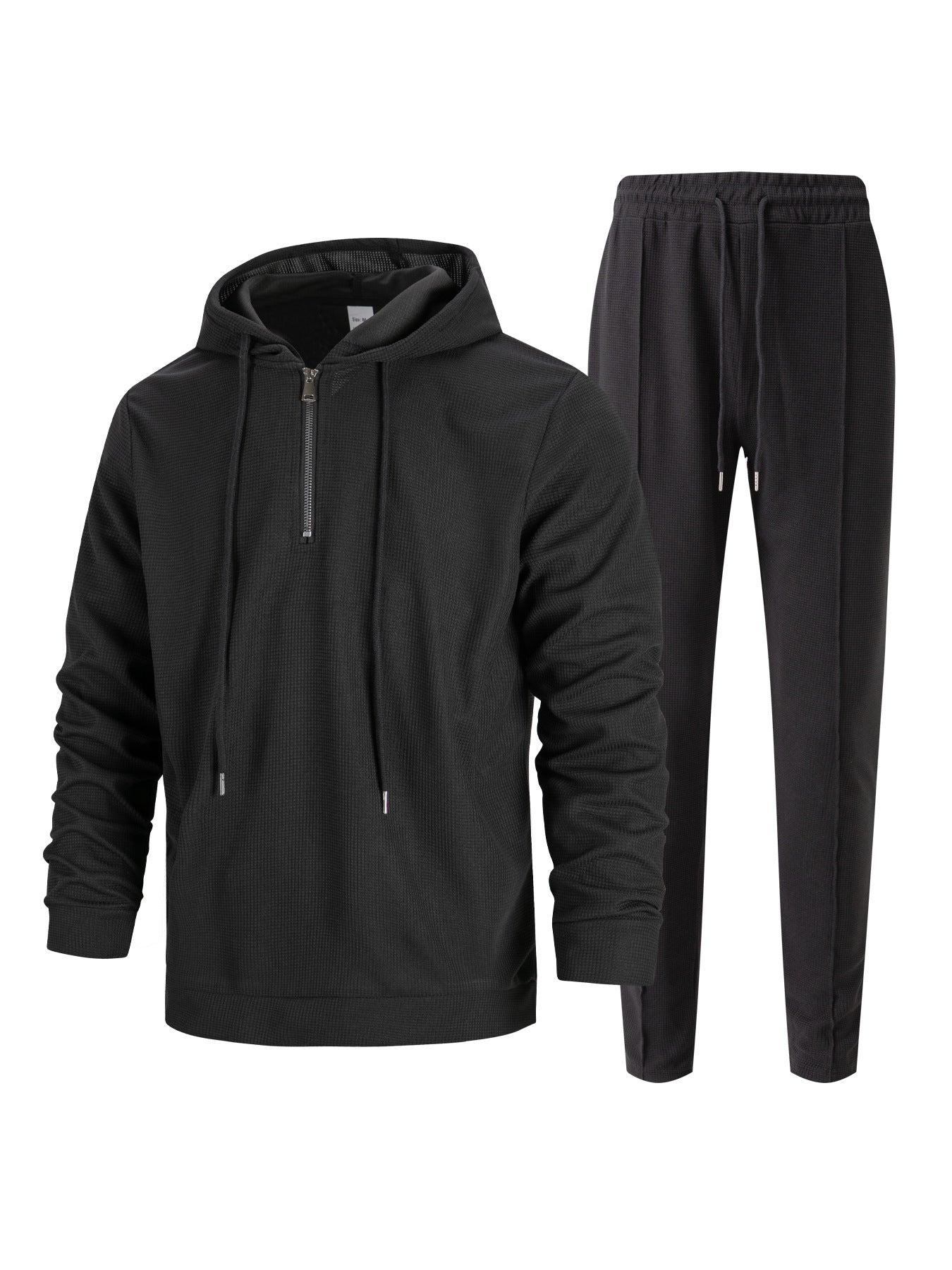 Men's sporty hoodie and jogging pants set in breathable material with chic and stylish accents