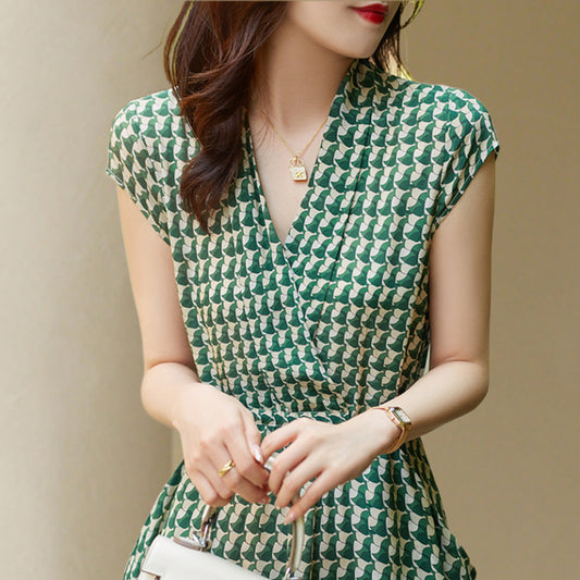 Robe midi enveloppante élégante pour femmes Chic und Stil