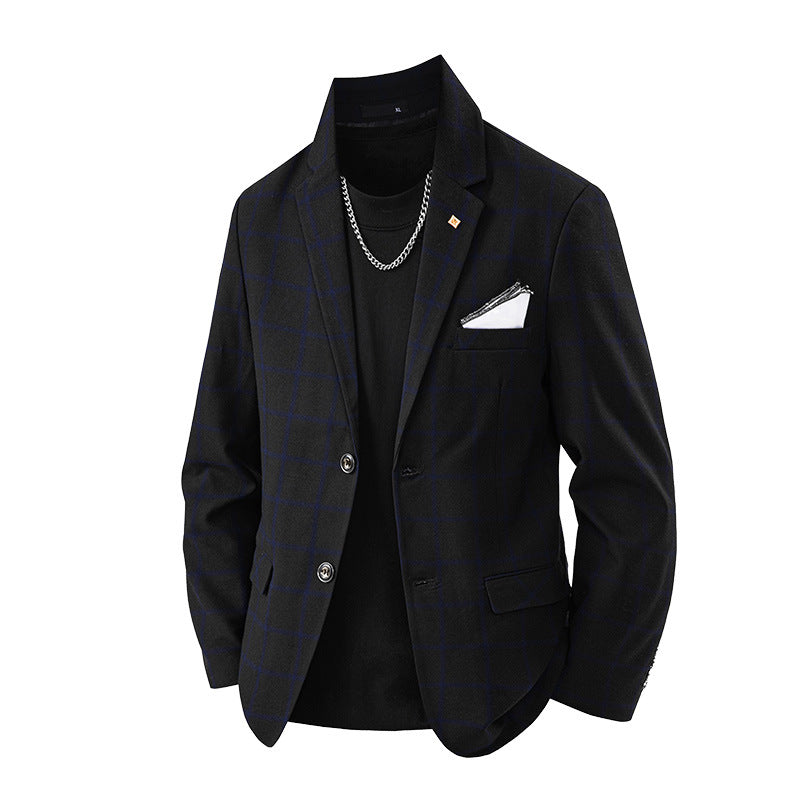 Blazer élégant pour hommes avec un design à carreaux et une fine doublure intérieure Chic und Stil