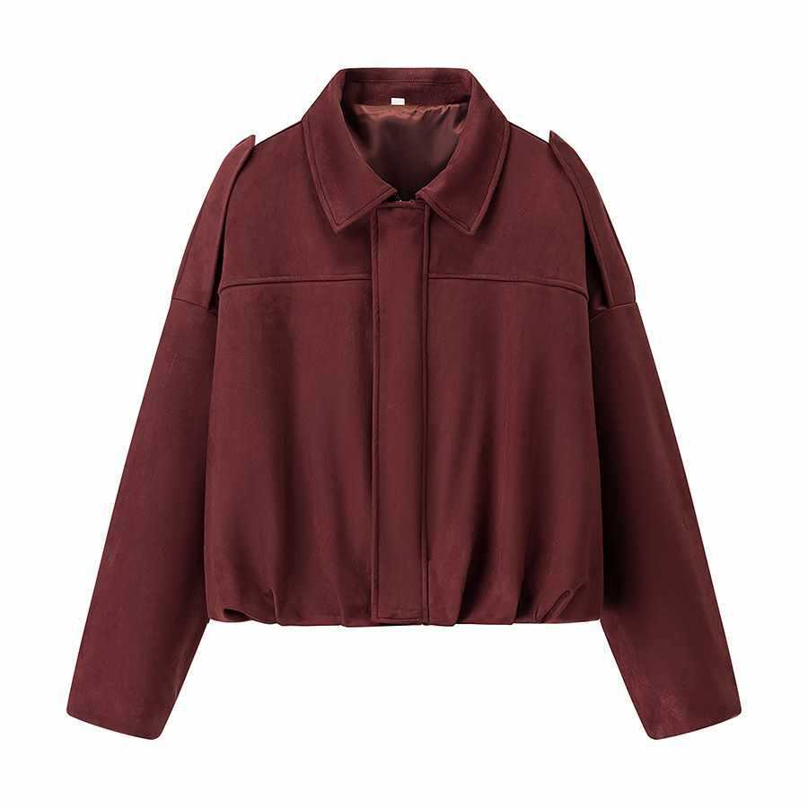 Damen Übergangsjacke mit voluminösen Ärmeln und eleganter Kapuze Chic und Stil