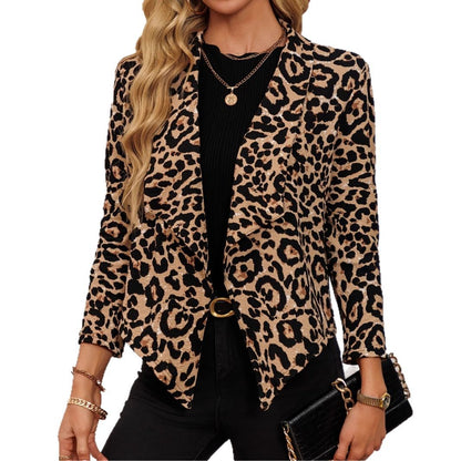 Blazer à motif animalier féminin tendance Chic und Stil