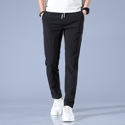 Men's sports pants with adjustable drawstring and zippered pockets on the sides Chic and Style