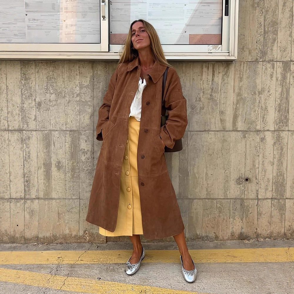 Dames élégante veste en daim Chic und Stil