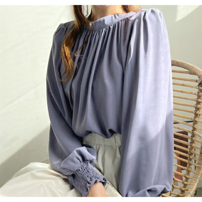 Blouse élégante à manches bouffantes pour femmes Chic und Stil