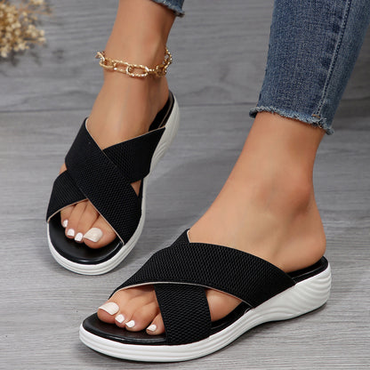 Sandales de bien-être stylées pour dames avec semelle rembourrée Chic und Stil