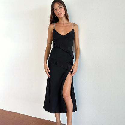 Robe slip élégante à volants Chic und Stil pour femmes