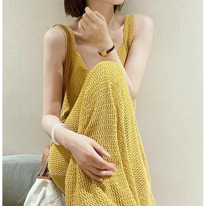 Robe maxi en maille pour femmes Chic und Stil