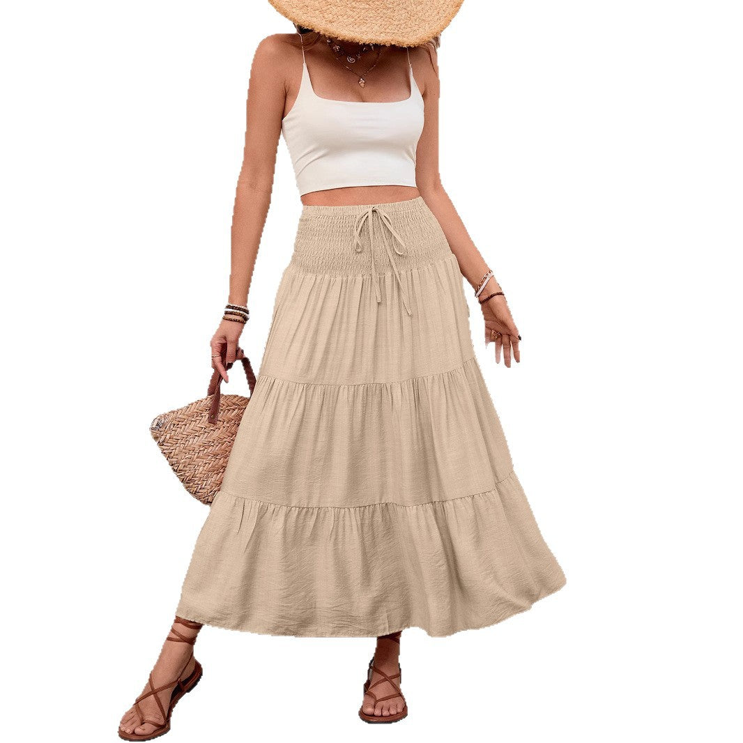 Jupe maxi à volants pour femmes avec cordon réglable Chic und Stil