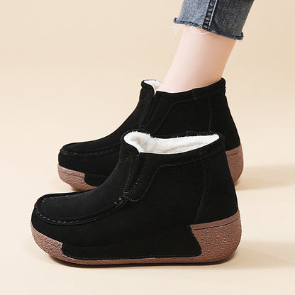 Bottes à tige courte pour dames, confortables, avec doublure chaude et semelle antidérapante Chic und Stil