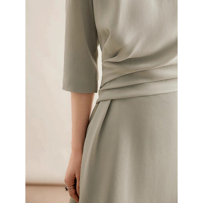 Robe midi élégante à torsion avant pour femme Chic und Stil