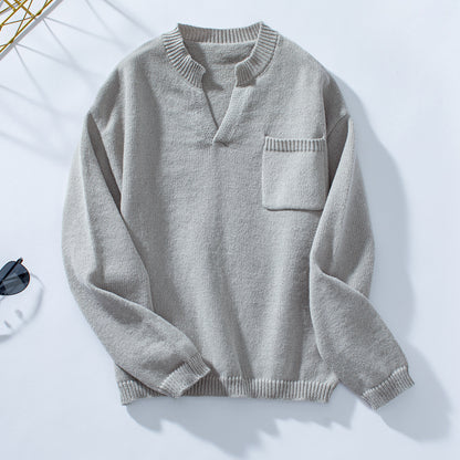 Pull décontracté pour femme avec détails de boutons et poche poitrine Chic und Stil