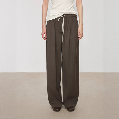 Casual Palazzo pants for women with elastic waistband and side pockets